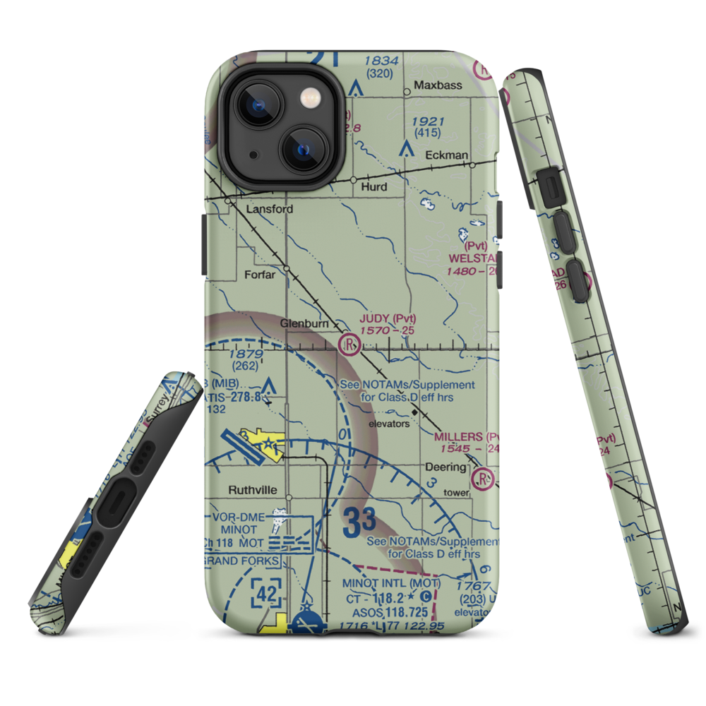 Judy Strip (ND18) VFR Sectional  Tough iPhone Case iPhone 14 Plus model shown