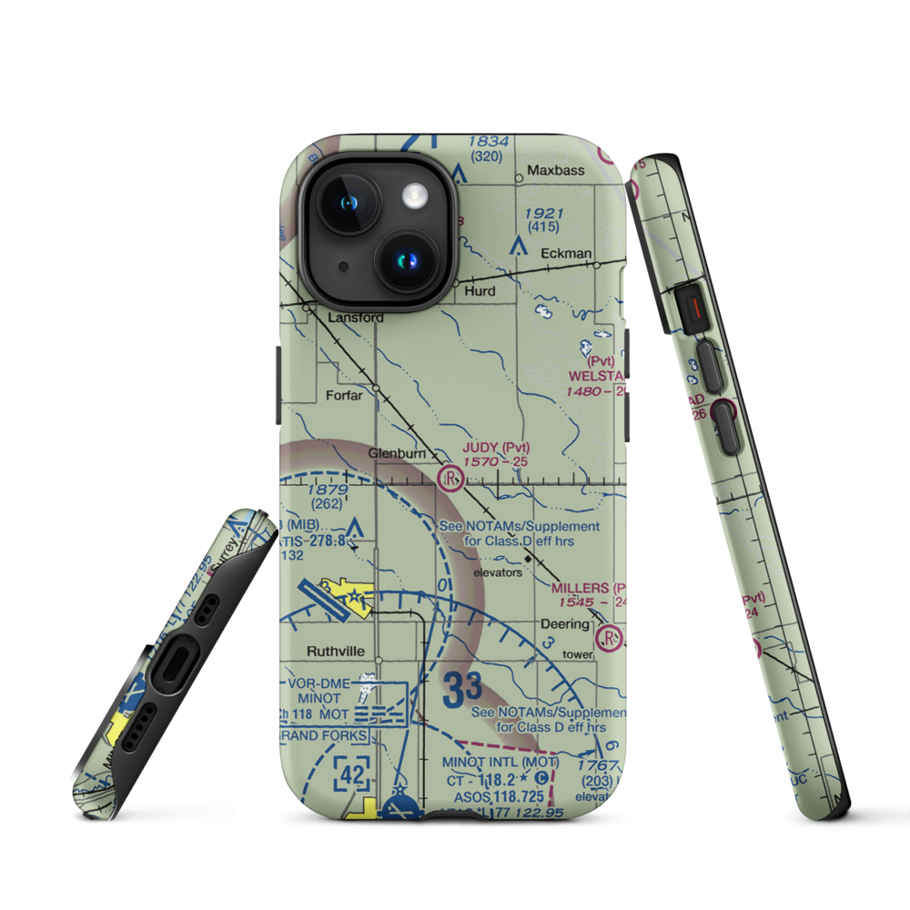 Judy Strip (ND18) VFR Sectional  Tough iPhone Case iPhone 15 model shown