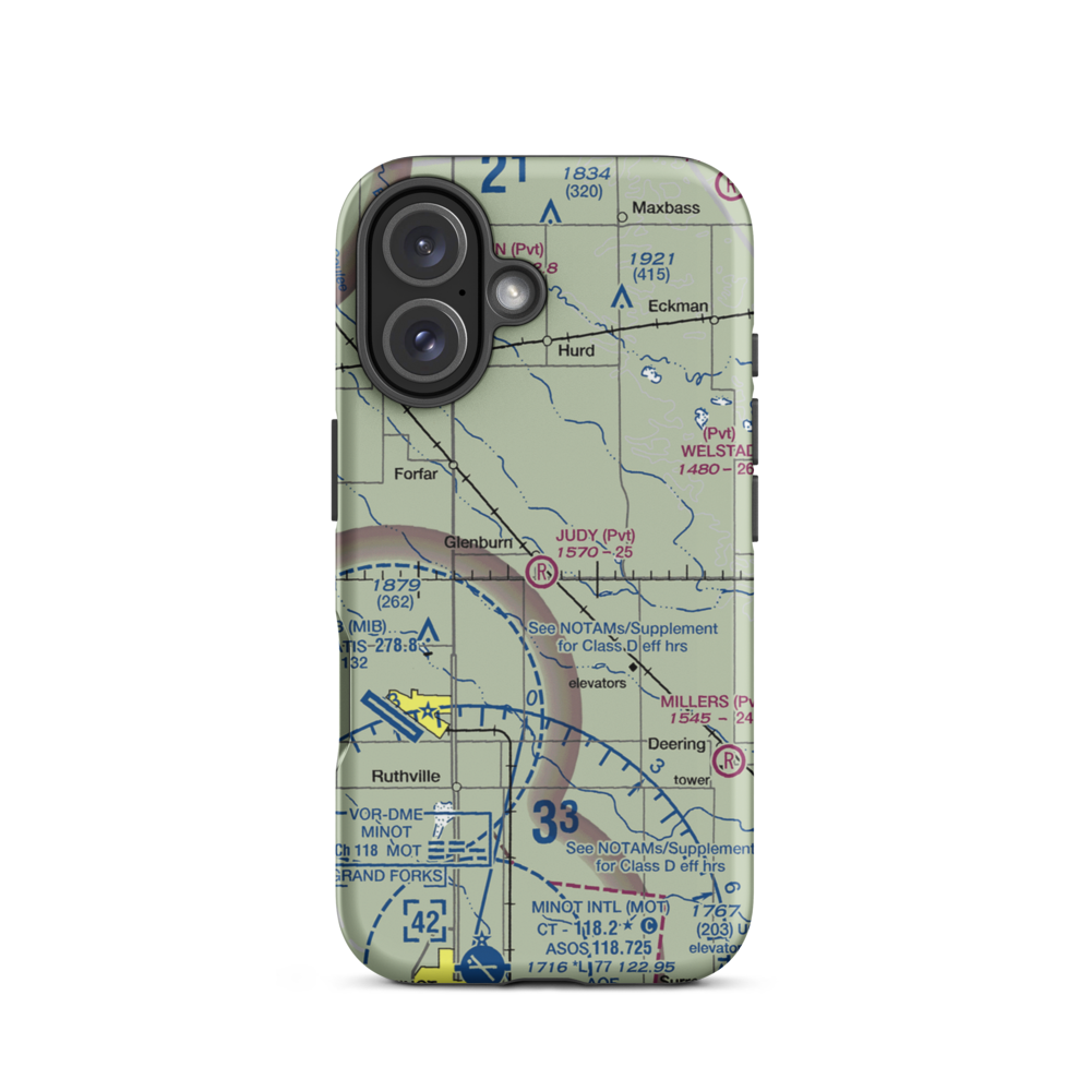 Judy Strip (ND18) VFR Sectional  Tough iPhone Case iPhone 16 model shown