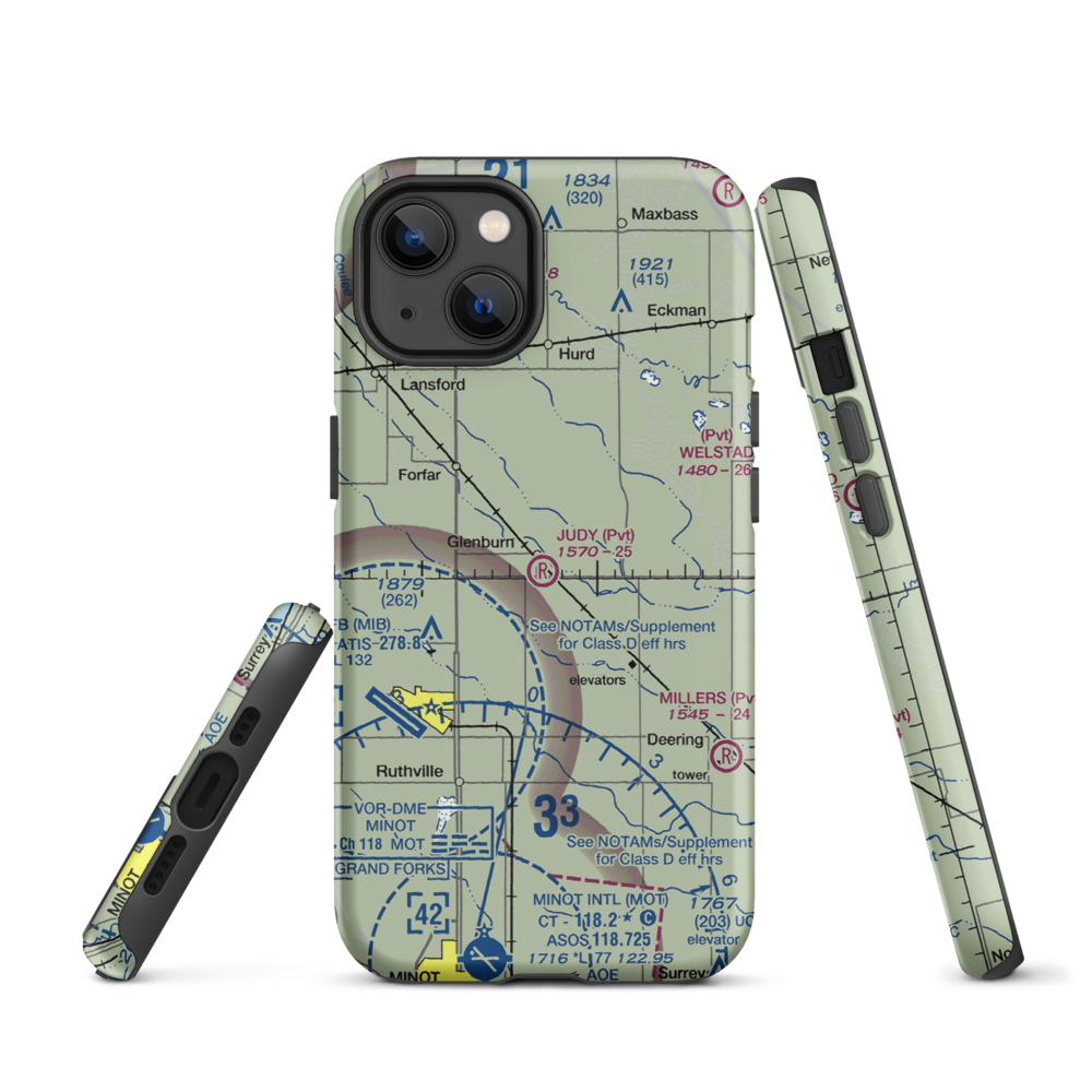 Judy Strip (ND18) VFR Sectional  Tough iPhone Case iPhone 13 model shown