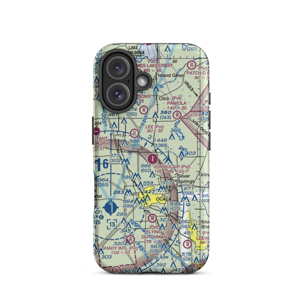 Jumbolair-Greystone Airport (17FL) VFR Sectional  Tough iPhone Case iPhone 16 model shown