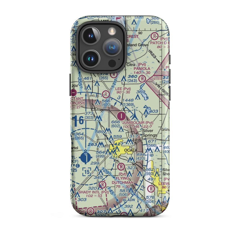 Jumbolair-Greystone Airport (17FL) VFR Sectional  Tough iPhone Case iPhone 16 Pro Max model shown