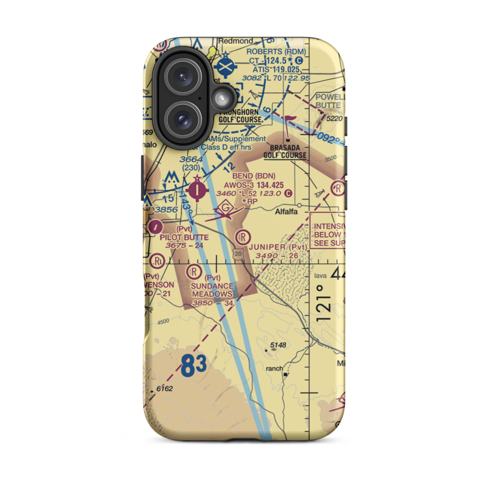 Juniper Air Park (5OR5) VFR Sectional  Tough iPhone Case iPhone 16 Plus model shown