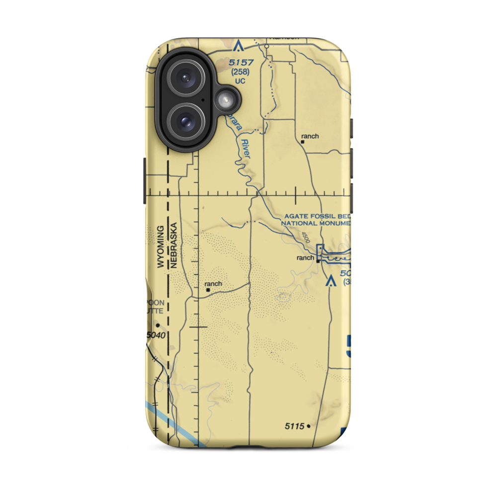 Kaan Airport (11NE) VFR Sectional  Tough iPhone Case iPhone 16 Plus model shown