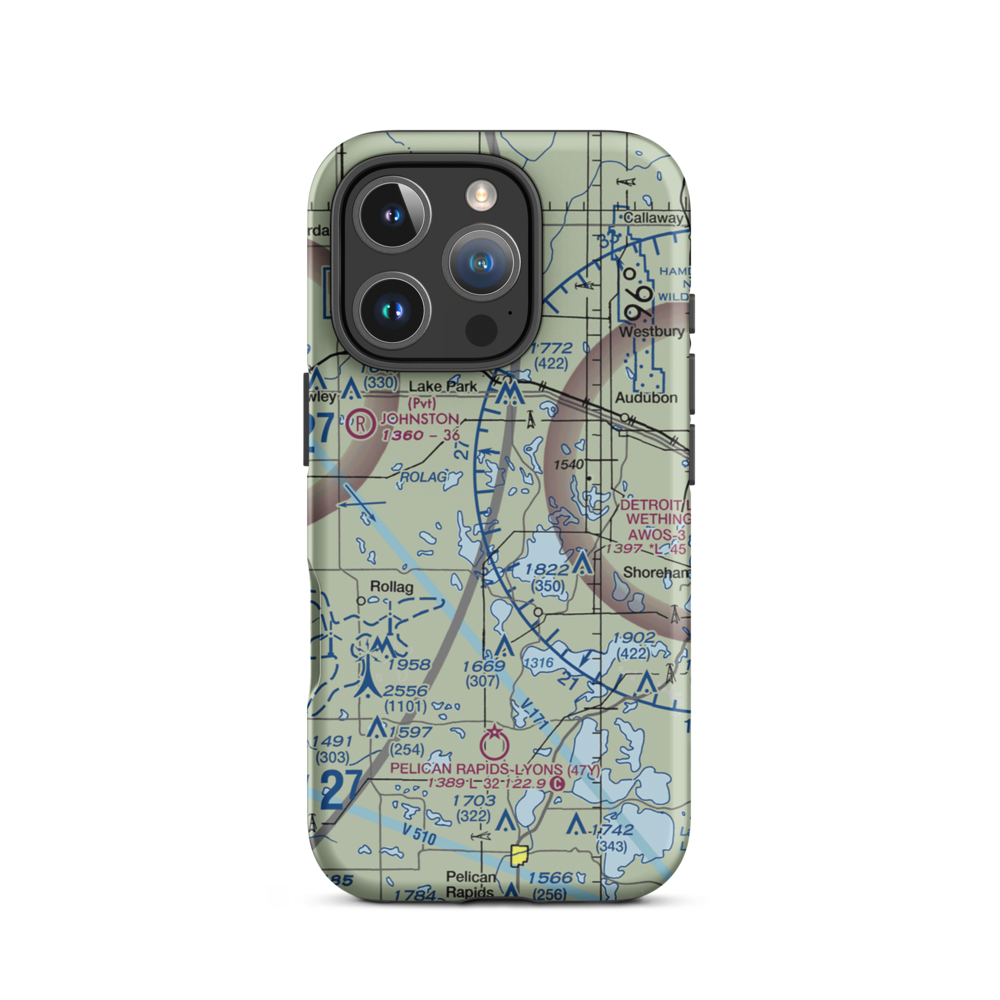 Kaiser's Airstrip (MY29) VFR Sectional  Tough iPhone Case iPhone 16 Pro model shown
