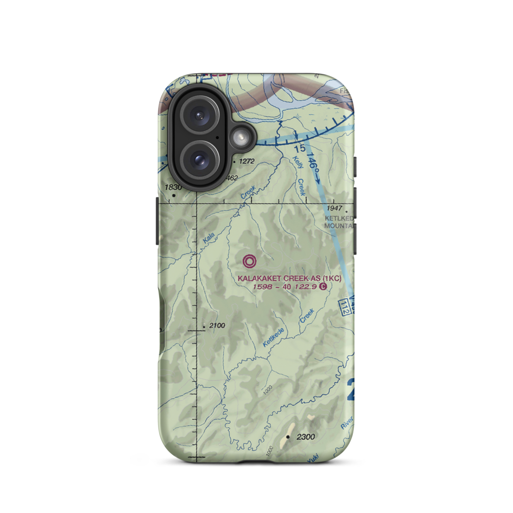 Kalakaket Creek AS Airport (1KC) VFR Sectional  Tough iPhone Case iPhone 16 model shown