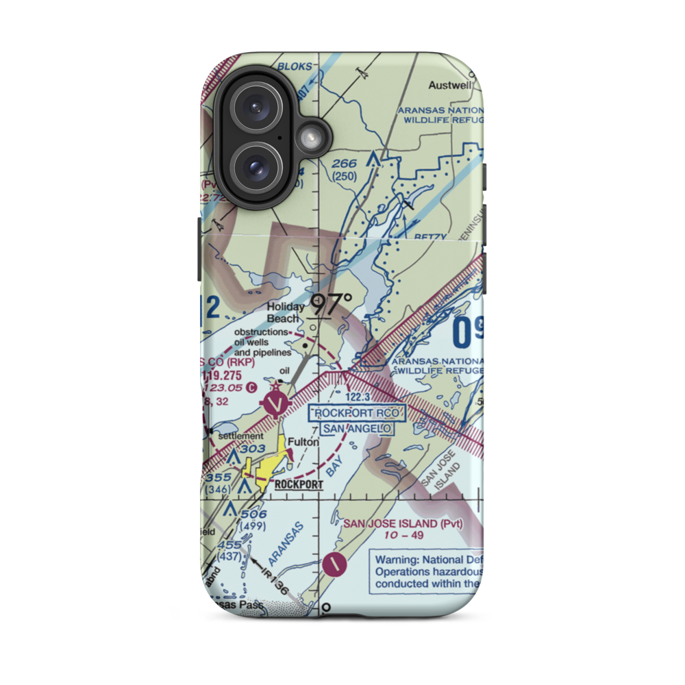 Kalt Ranch Airport (9TE5) VFR Sectional  Tough iPhone Case iPhone 16 Plus model shown