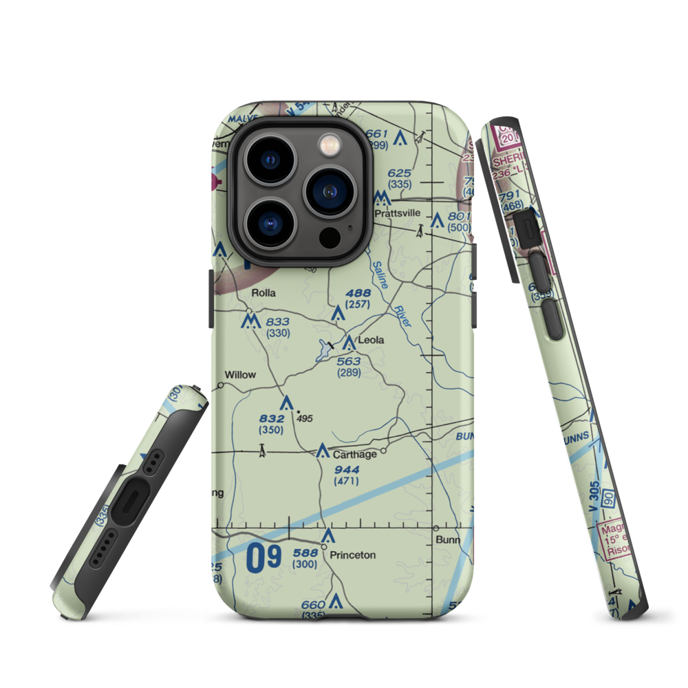 Katheryn's Landing Airport (AR81) VFR Sectional  Tough iPhone Case iPhone 14 Pro model shown