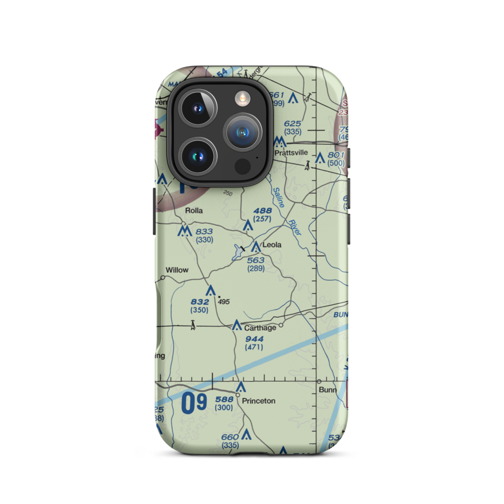 Katheryn's Landing Airport (AR81) VFR Sectional  Tough iPhone Case iPhone 16 Pro model shown