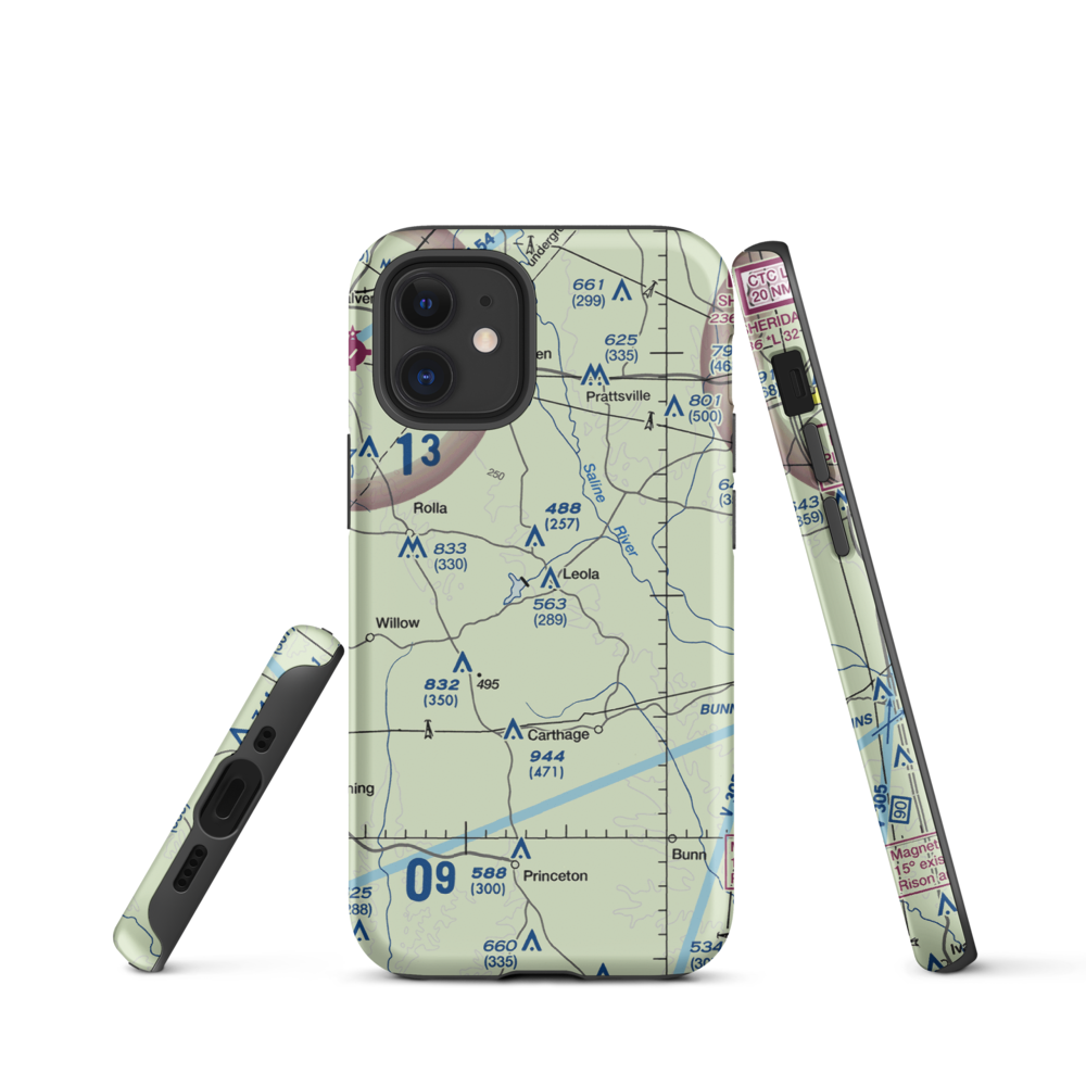Katheryn's Landing Airport (AR81) VFR Sectional  Tough iPhone Case iPhone 12 mini model shown