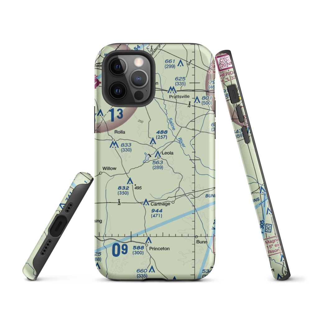 Katheryn's Landing Airport (AR81) VFR Sectional  Tough iPhone Case iPhone 12 Pro model shown