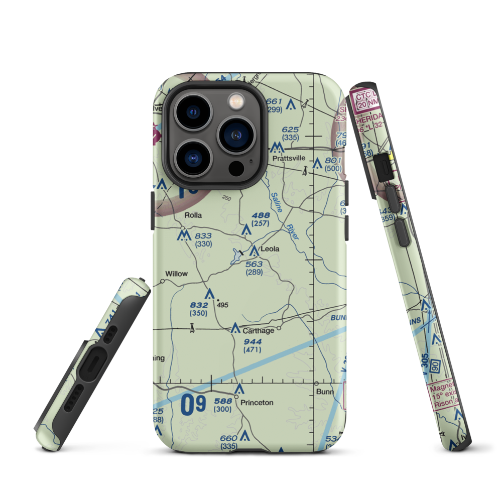 Katheryn's Landing Airport (AR81) VFR Sectional  Tough iPhone Case iPhone 13 Pro model shown