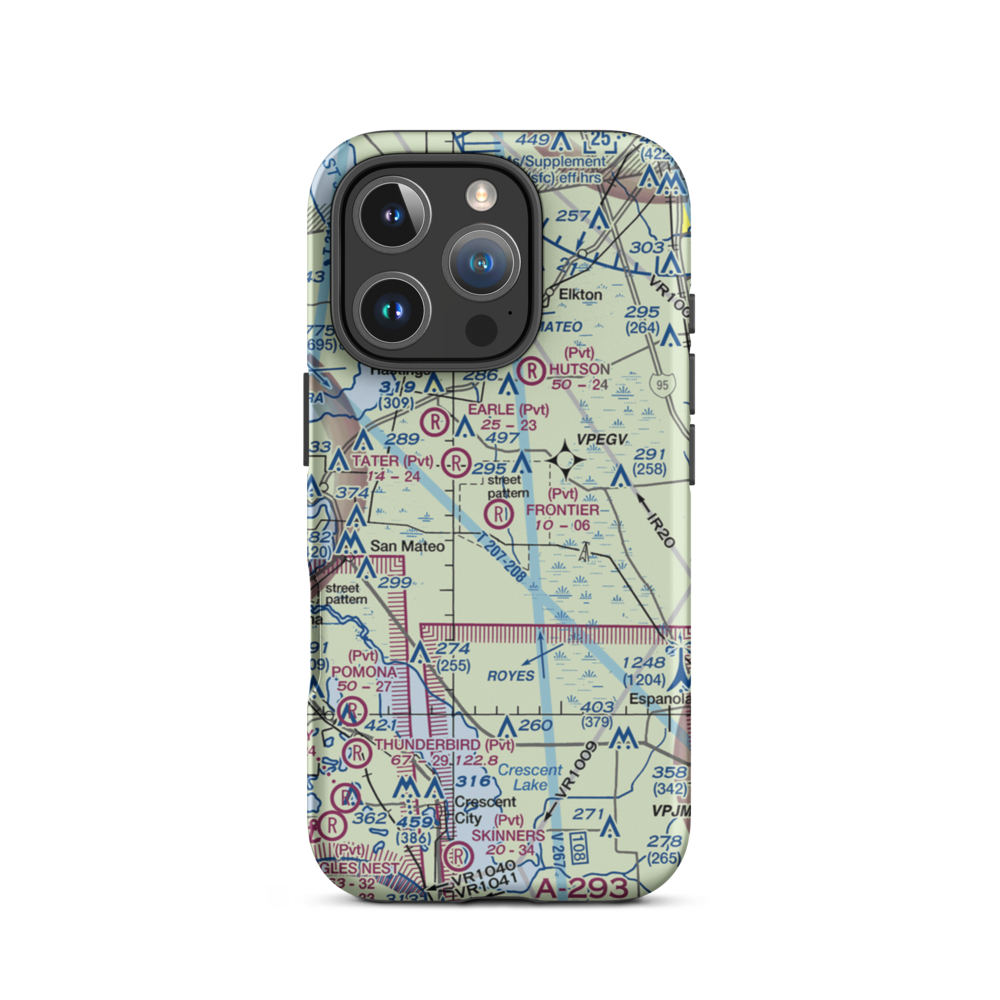 Kathrinstadt Airport (2FA7) VFR Sectional  Tough iPhone Case iPhone 16 Pro model shown