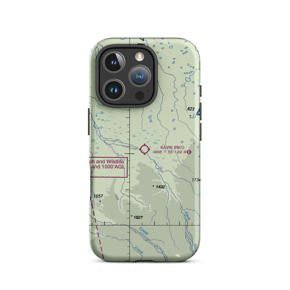 Kavik Strip (RK1) VFR Sectional  Tough iPhone Case iPhone 16 Pro model shown