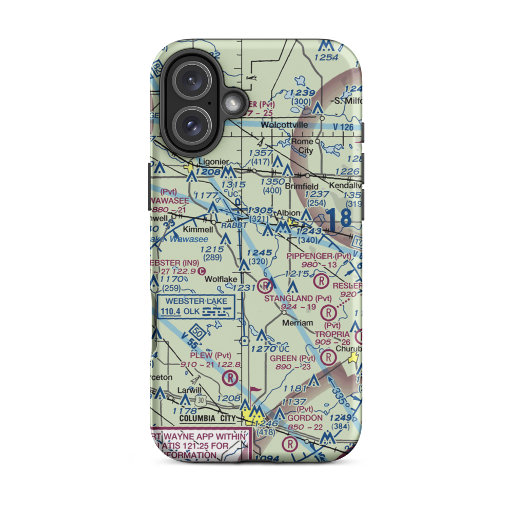 Kay Field (61II) VFR Sectional  Tough iPhone Case iPhone 16 Plus model shown