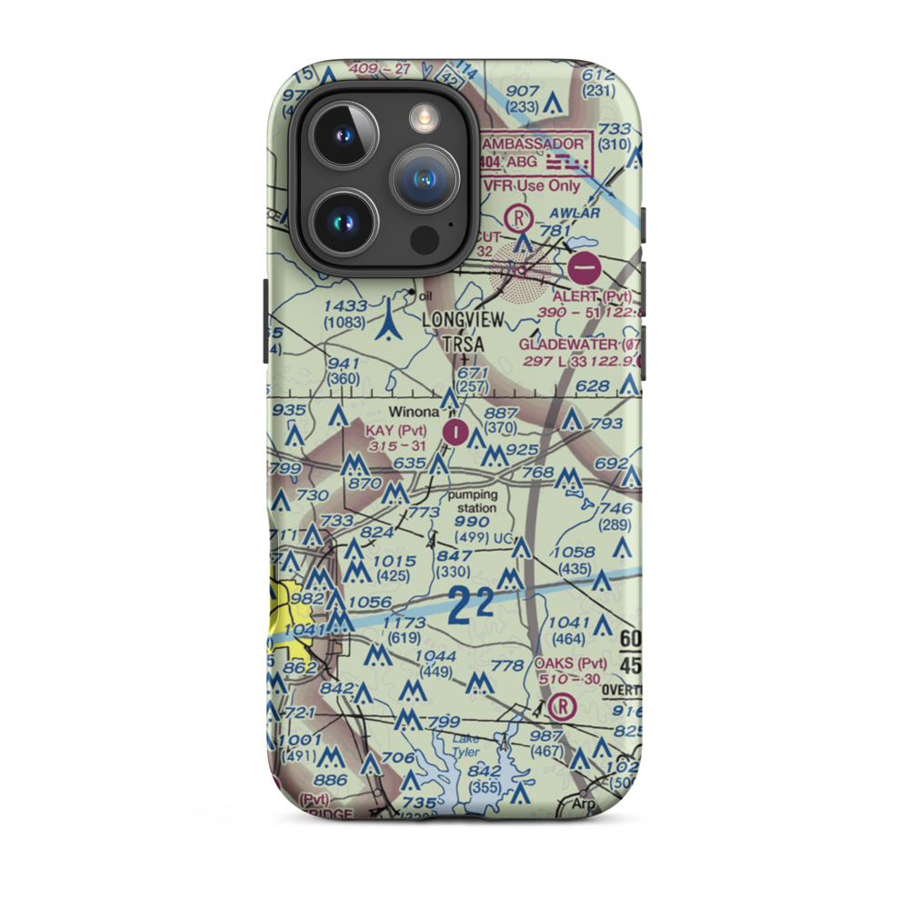 Kay Ranch Airport (TA61) VFR Sectional  Tough iPhone Case iPhone 16 Pro Max model shown