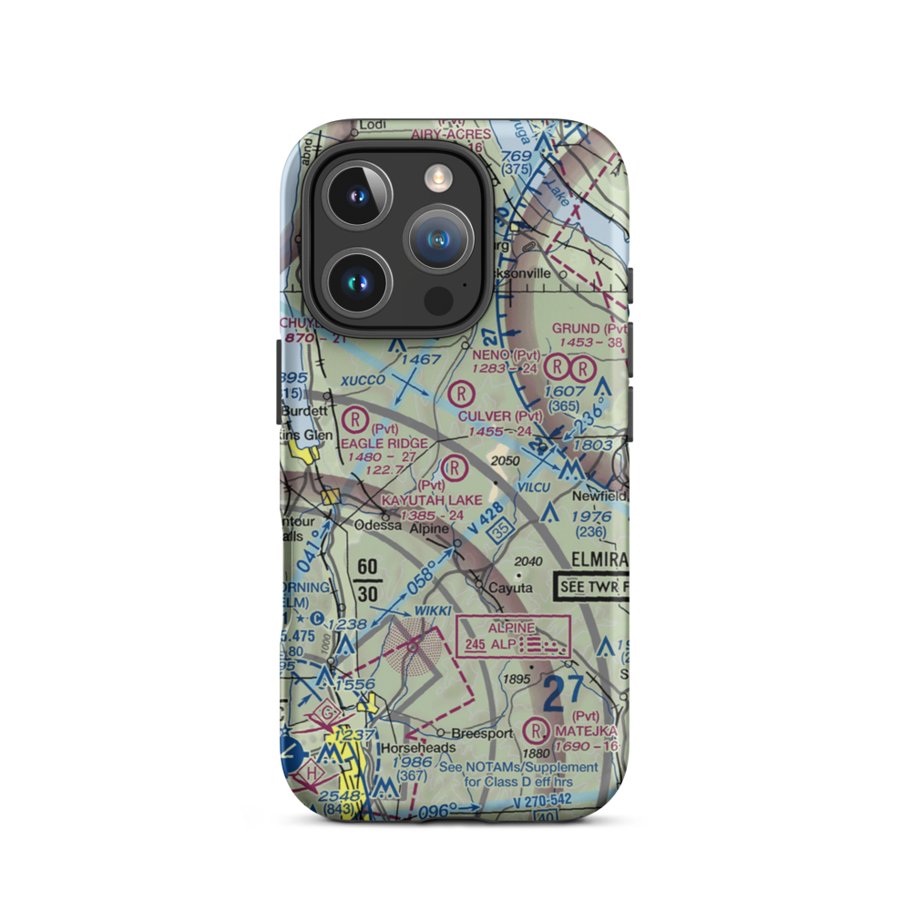 Kayutah Lake Airport (2NY9) VFR Sectional  Tough iPhone Case iPhone 16 Pro model shown