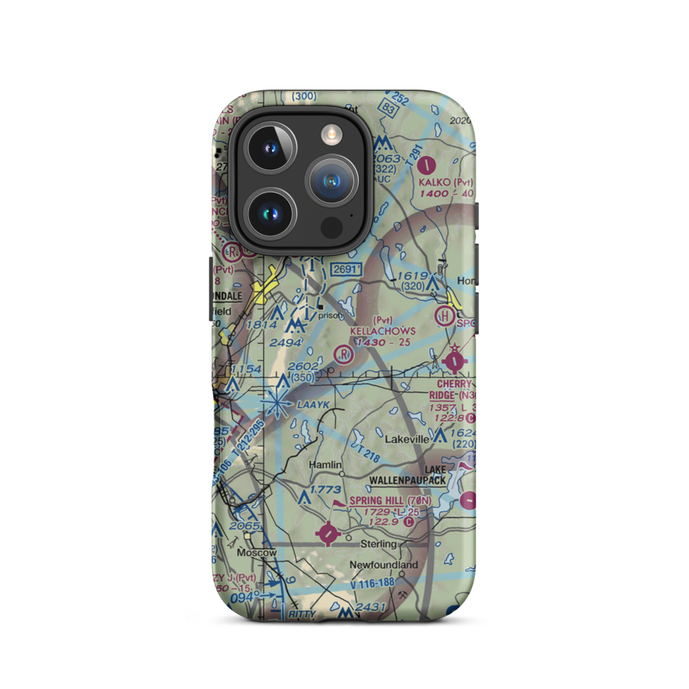 Kellachows Airport (PA54) VFR Sectional  Tough iPhone Case iPhone 16 Pro model shown