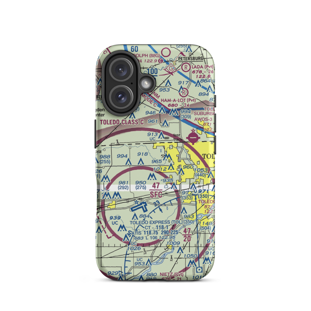 Kellers Strip (46OI) VFR Sectional  Tough iPhone Case iPhone 16 model shown