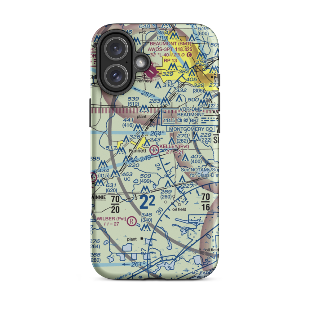 Kelley Crop Service Airport (7TE0) VFR Sectional  Tough iPhone Case iPhone 16 Plus model shown