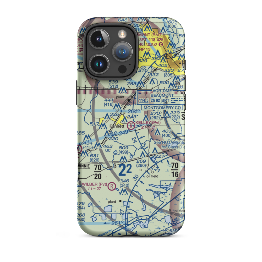Kelley Crop Service Airport (7TE0) VFR Sectional  Tough iPhone Case iPhone 16 Pro Max model shown