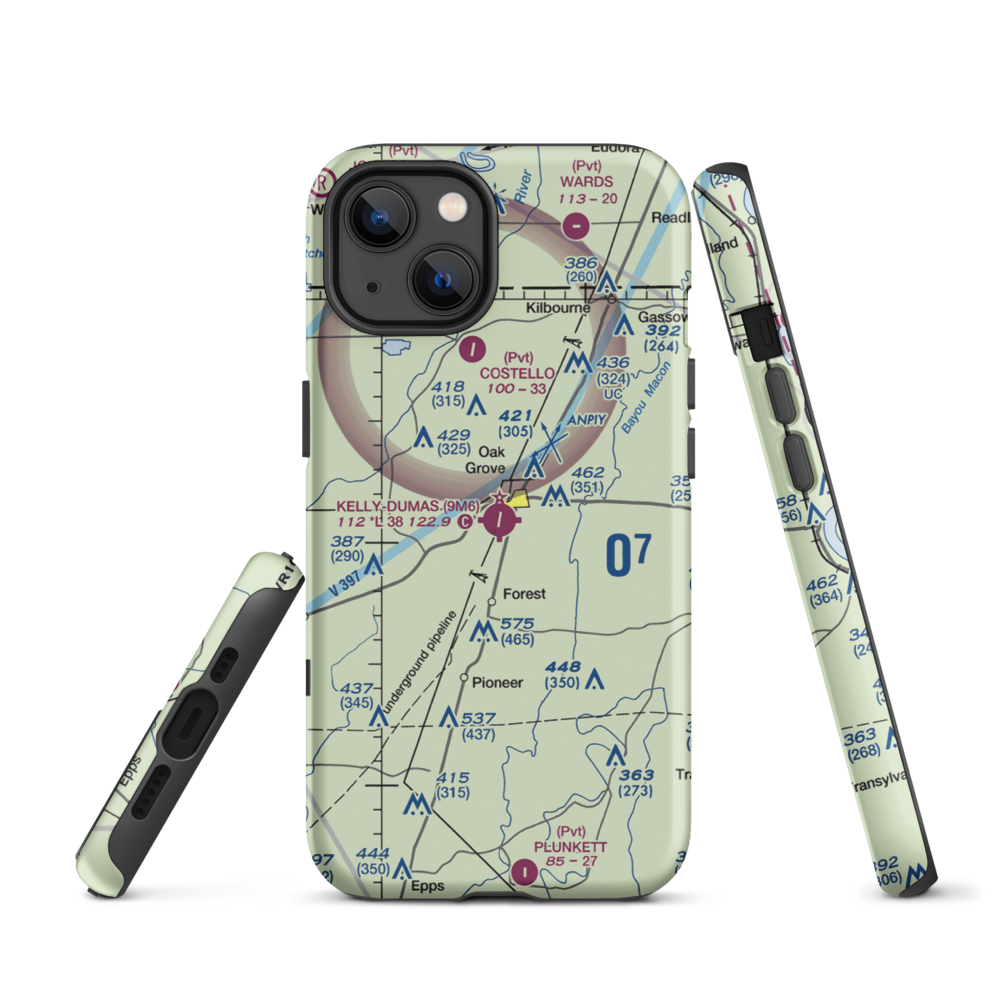 Kelly Airport (9M6) VFR Sectional  Tough iPhone Case iPhone 13 model shown