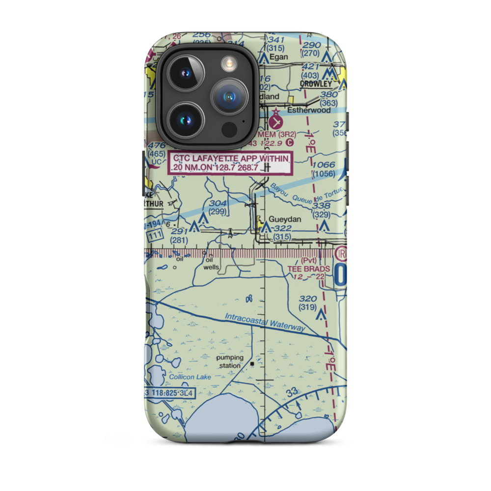 Ken Guidry Nr 2 Airport (1LA0) VFR Sectional  Tough iPhone Case iPhone 16 Pro Max model shown