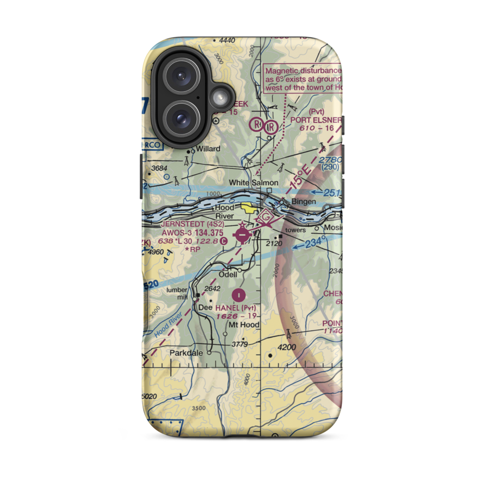 Ken Jernstedt Airfield (4S2) VFR Sectional  Tough iPhone Case iPhone 16 Plus model shown