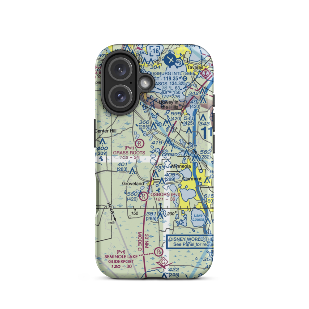Kennedy Seaplane Base (FD78) VFR Sectional  Tough iPhone Case iPhone 16 model shown