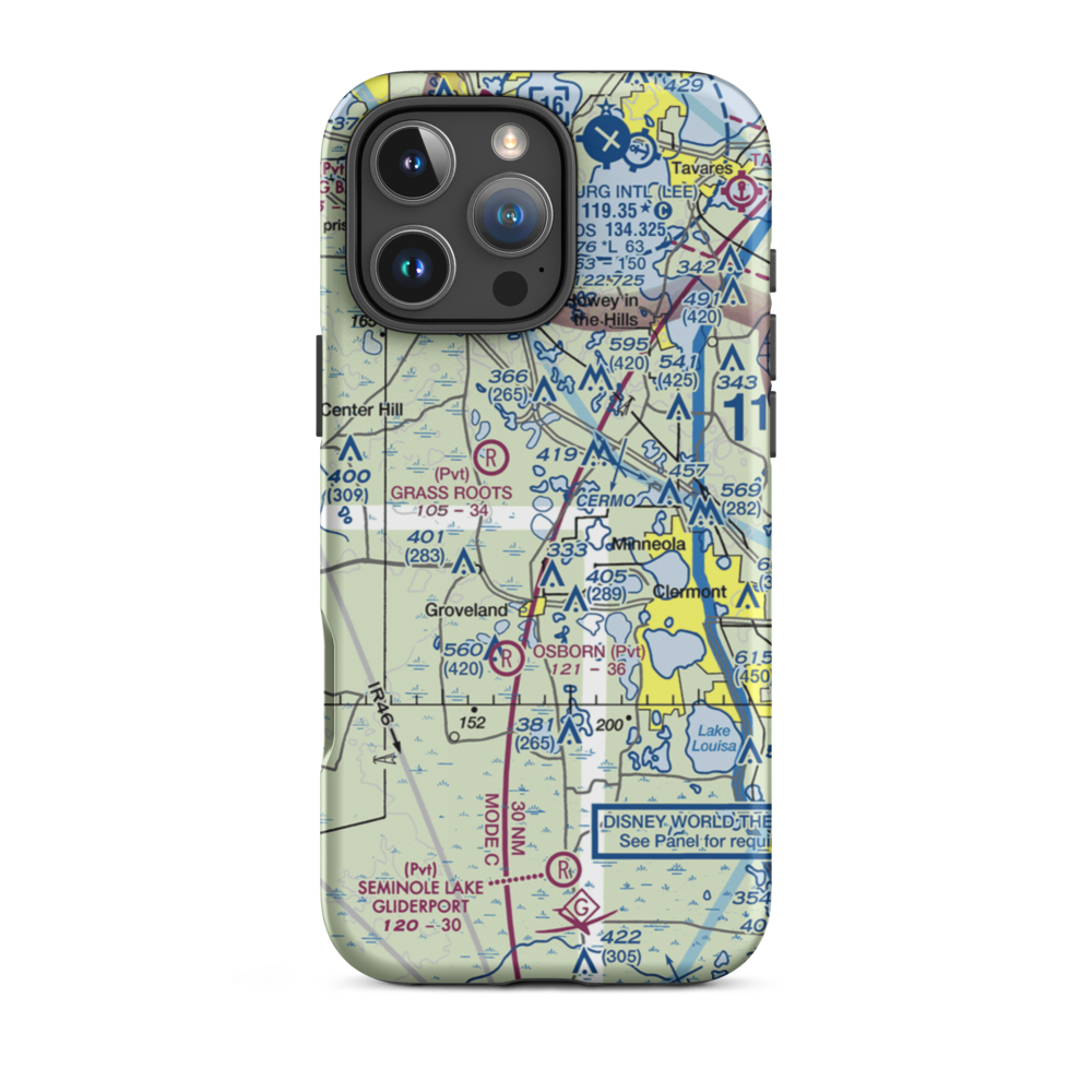 Kennedy Seaplane Base (FD78) VFR Sectional  Tough iPhone Case iPhone 16 Pro Max model shown