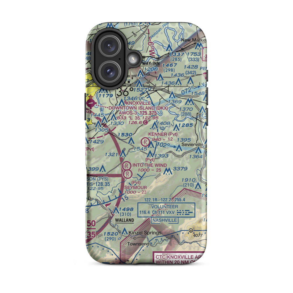 Kenner Farm Airport (3TN4) VFR Sectional  Tough iPhone Case iPhone 16 Plus model shown