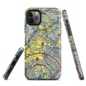 Kent State University Airport (1G3) VFR Sectional  Tough iPhone Case