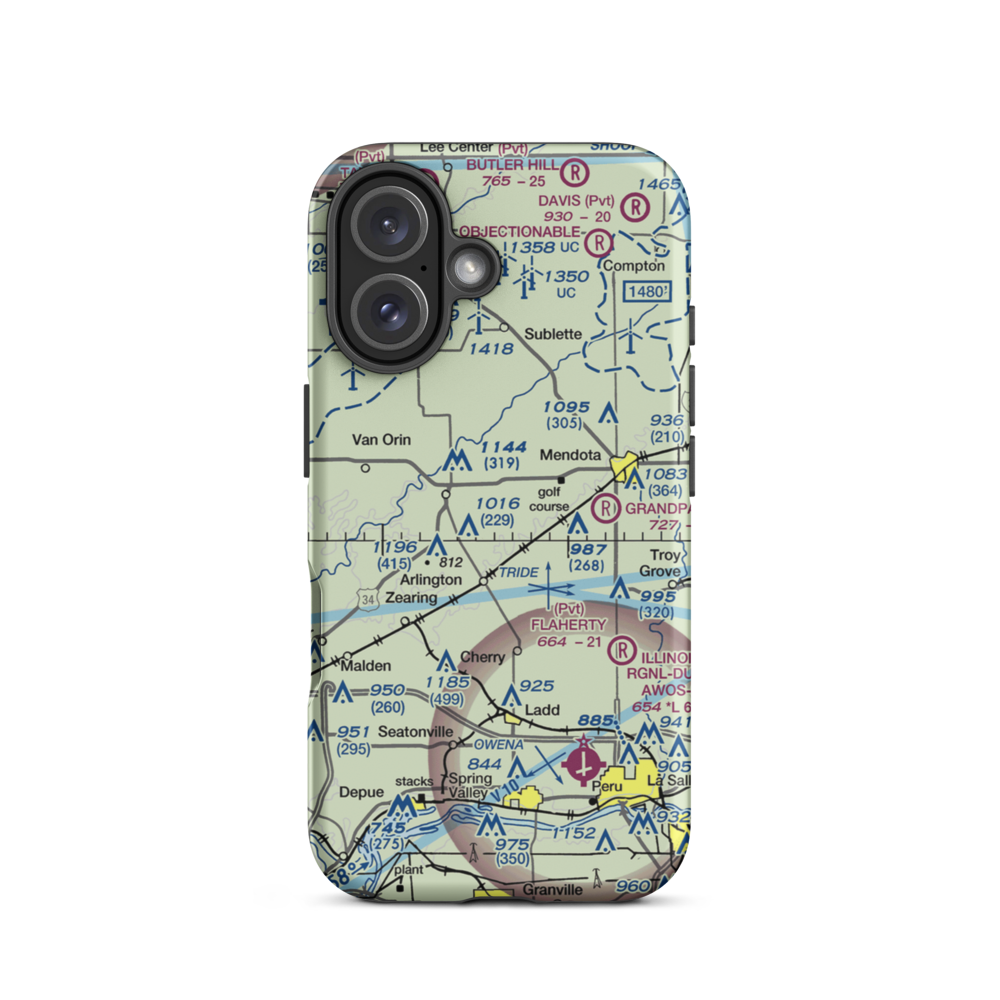 Keutzer Airport (US-1057) VFR Sectional  Tough iPhone Case iPhone 16 model shown
