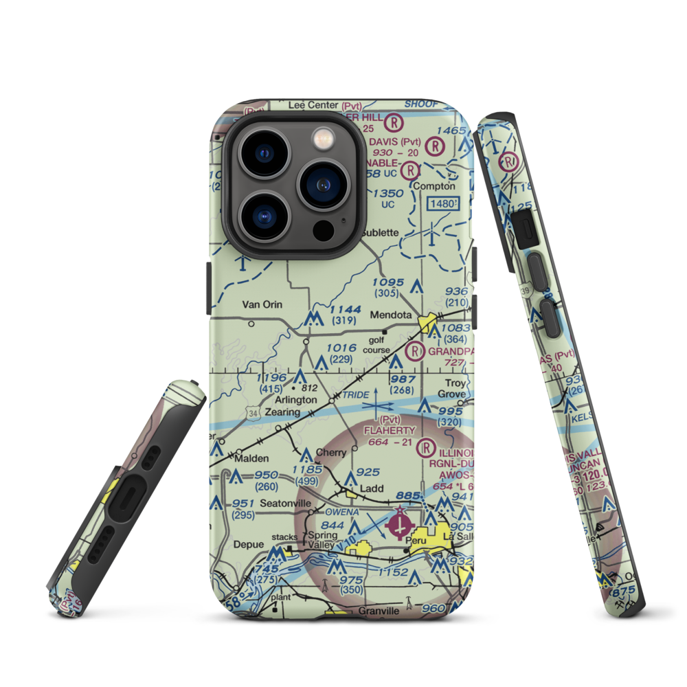 Keutzer Airport (US-1057) VFR Sectional  Tough iPhone Case iPhone 13 Pro model shown