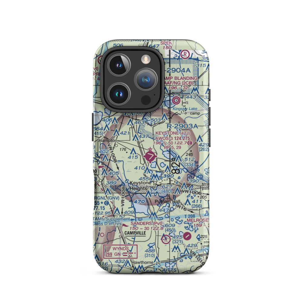Keystone Airpark (42J) VFR Sectional  Tough iPhone Case iPhone 16 Pro model shown