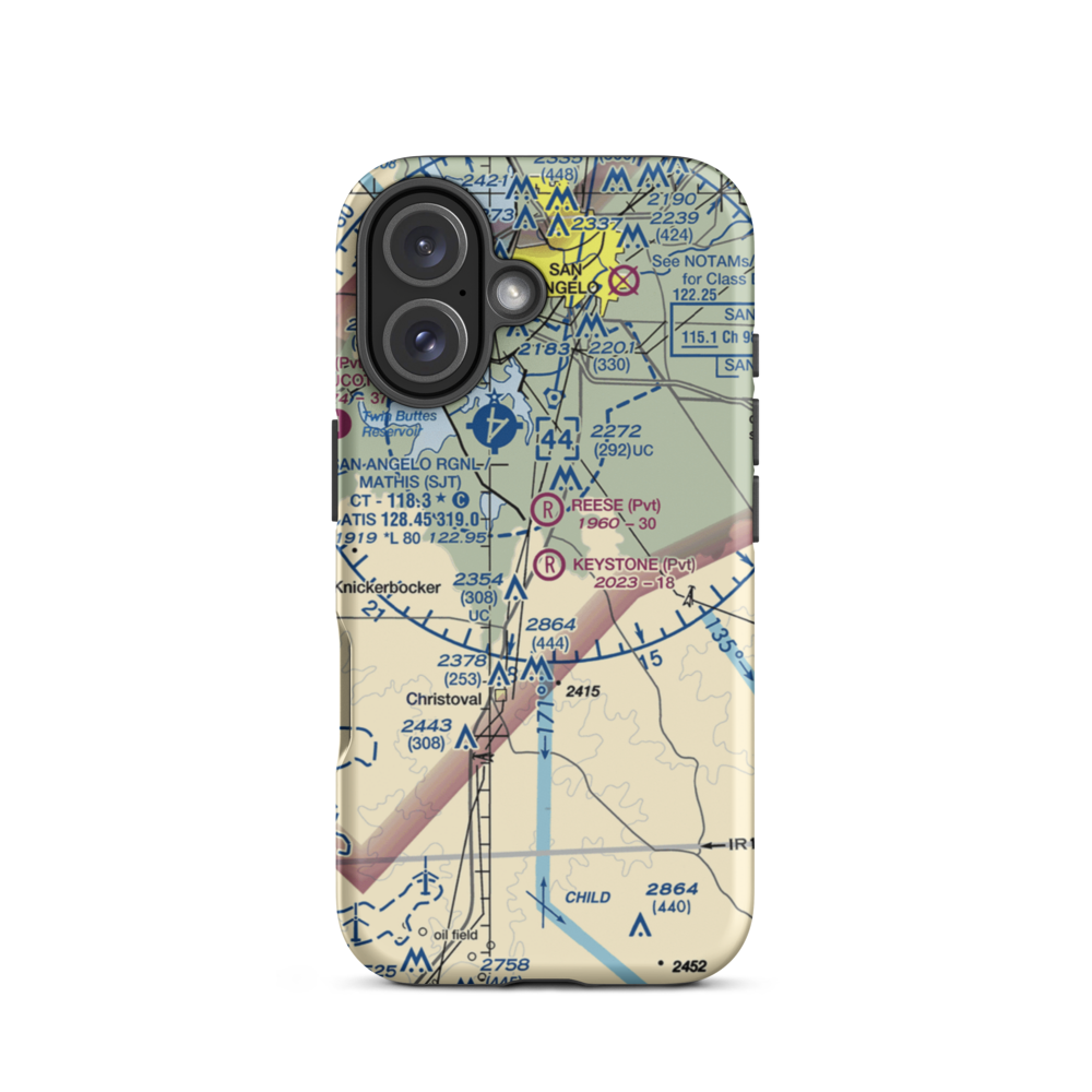 Keystone Ranch Airport (5TE6) VFR Sectional  Tough iPhone Case iPhone 16 model shown