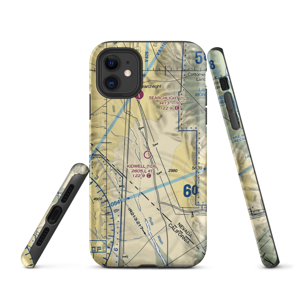 Kidwell Airport (1L4) VFR Sectional  Tough iPhone Case iPhone 11 model shown