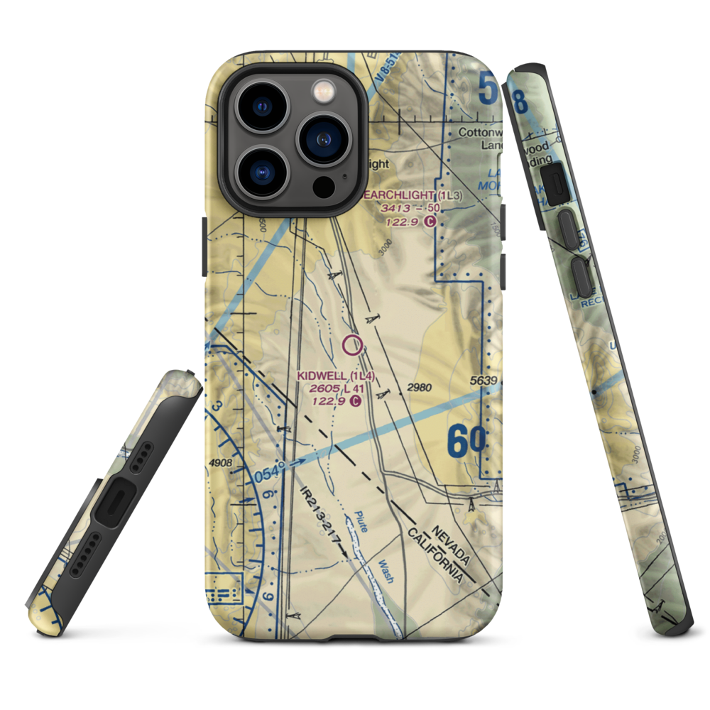 Kidwell Airport (1L4) VFR Sectional  Tough iPhone Case iPhone 13 Pro Max model shown