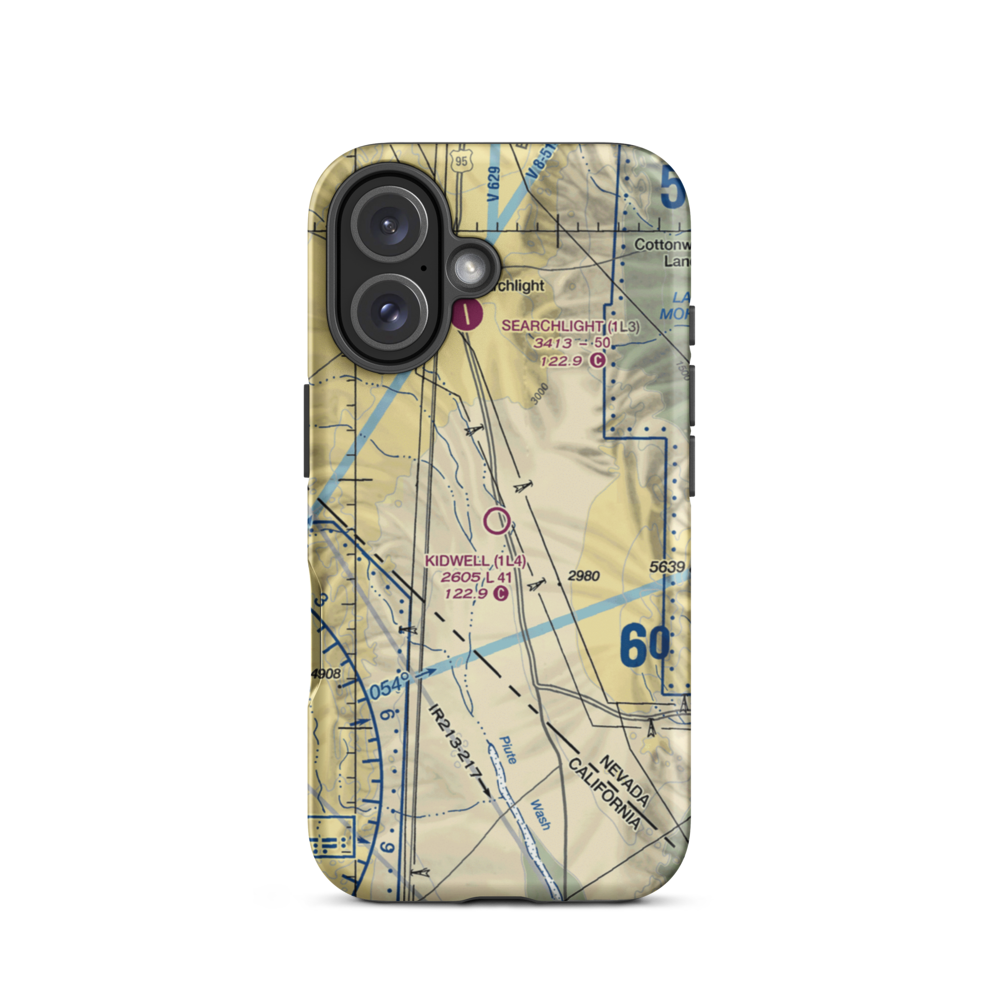 Kidwell Airport (1L4) VFR Sectional  Tough iPhone Case iPhone 16 model shown