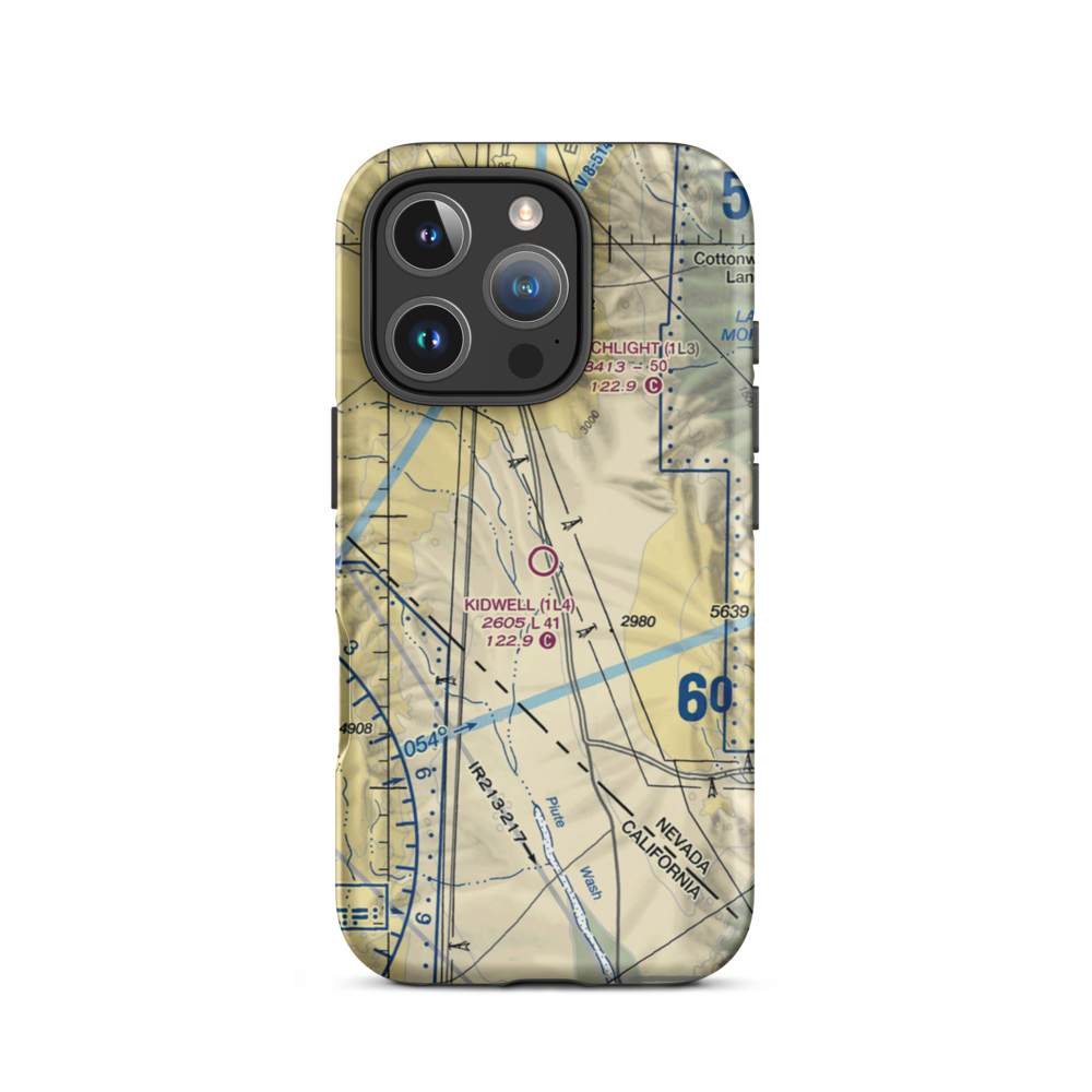 Kidwell Airport (1L4) VFR Sectional  Tough iPhone Case iPhone 16 Pro model shown