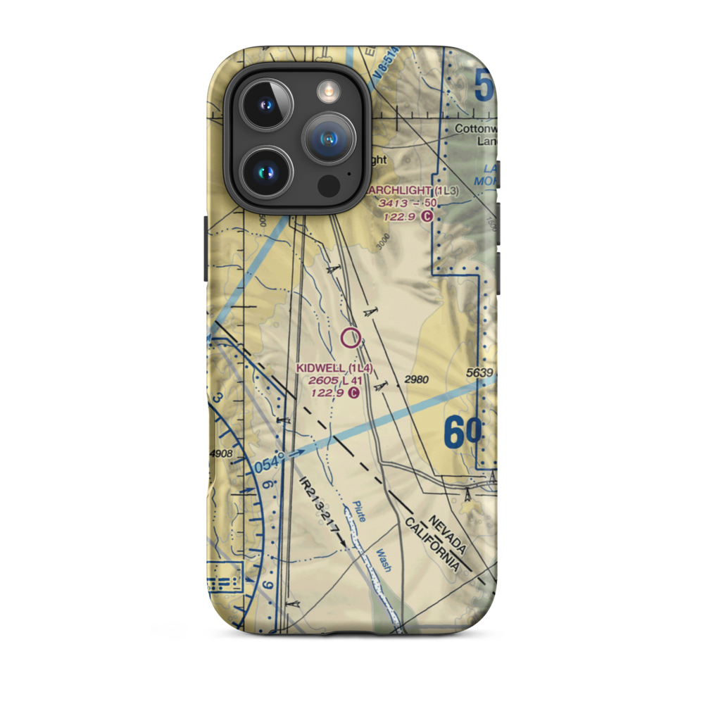 Kidwell Airport (1L4) VFR Sectional  Tough iPhone Case iPhone 16 Pro Max model shown
