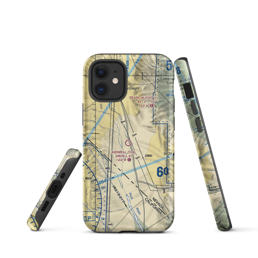 Kidwell Airport (1L4) VFR Sectional  Tough iPhone Case iPhone 12 mini model shown