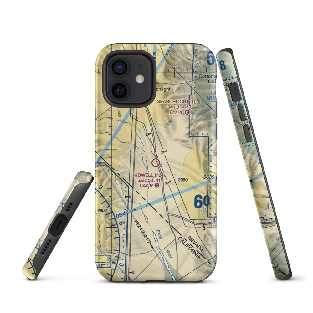 Kidwell Airport (1L4) VFR Sectional  Tough iPhone Case iPhone 12 model shown