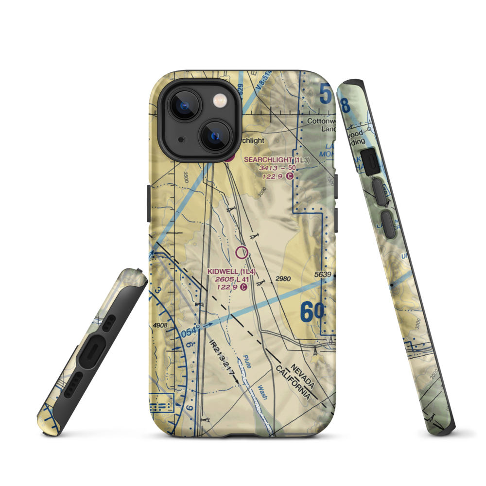 Kidwell Airport (1L4) VFR Sectional  Tough iPhone Case iPhone 13 model shown