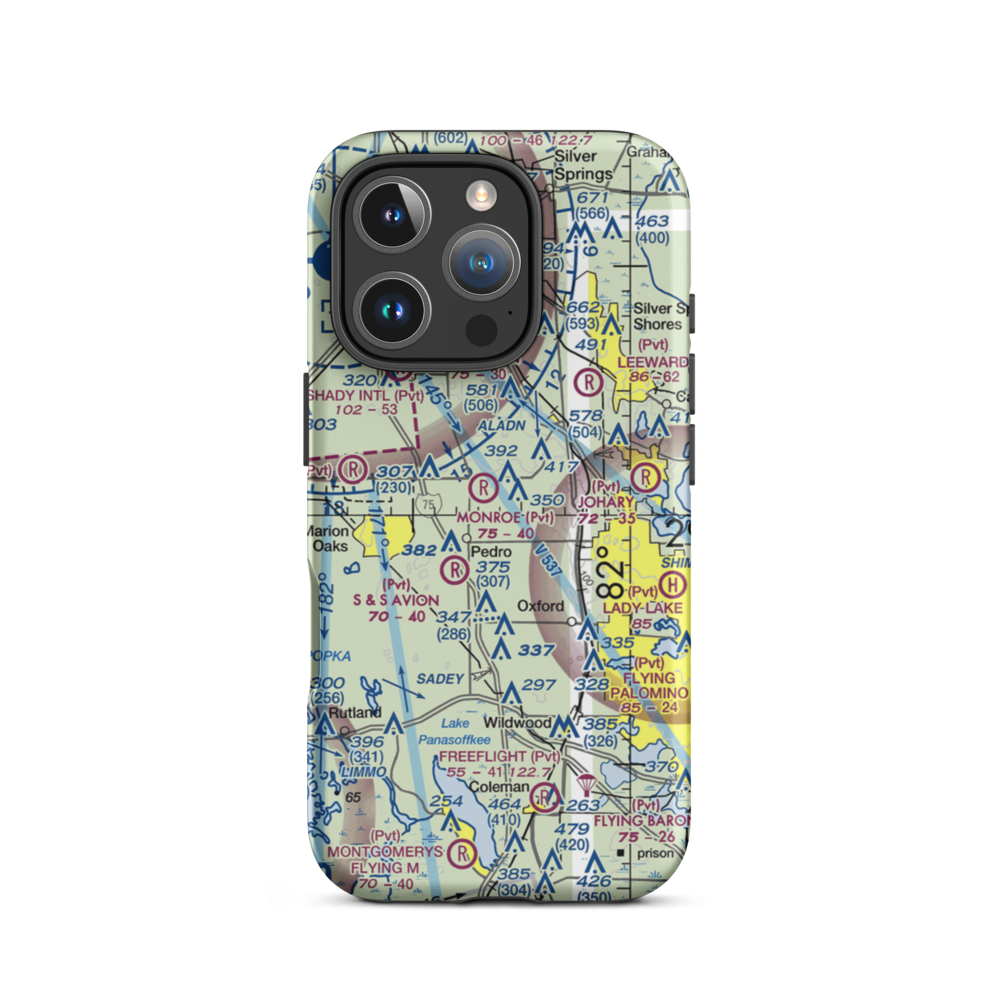 Kiever Airport (8FL2) VFR Sectional  Tough iPhone Case iPhone 16 Pro model shown