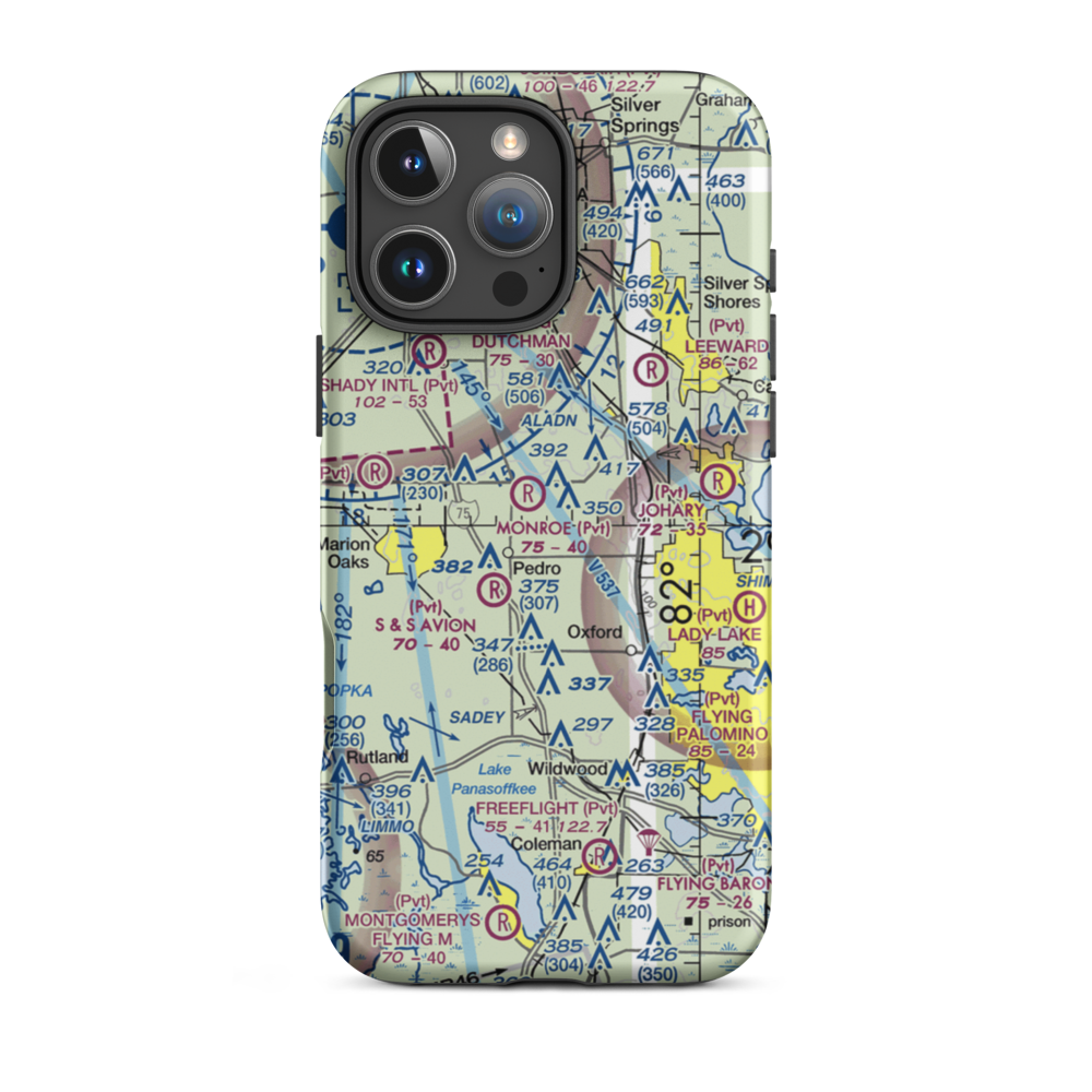 Kiever Airport (8FL2) VFR Sectional  Tough iPhone Case iPhone 16 Pro Max model shown