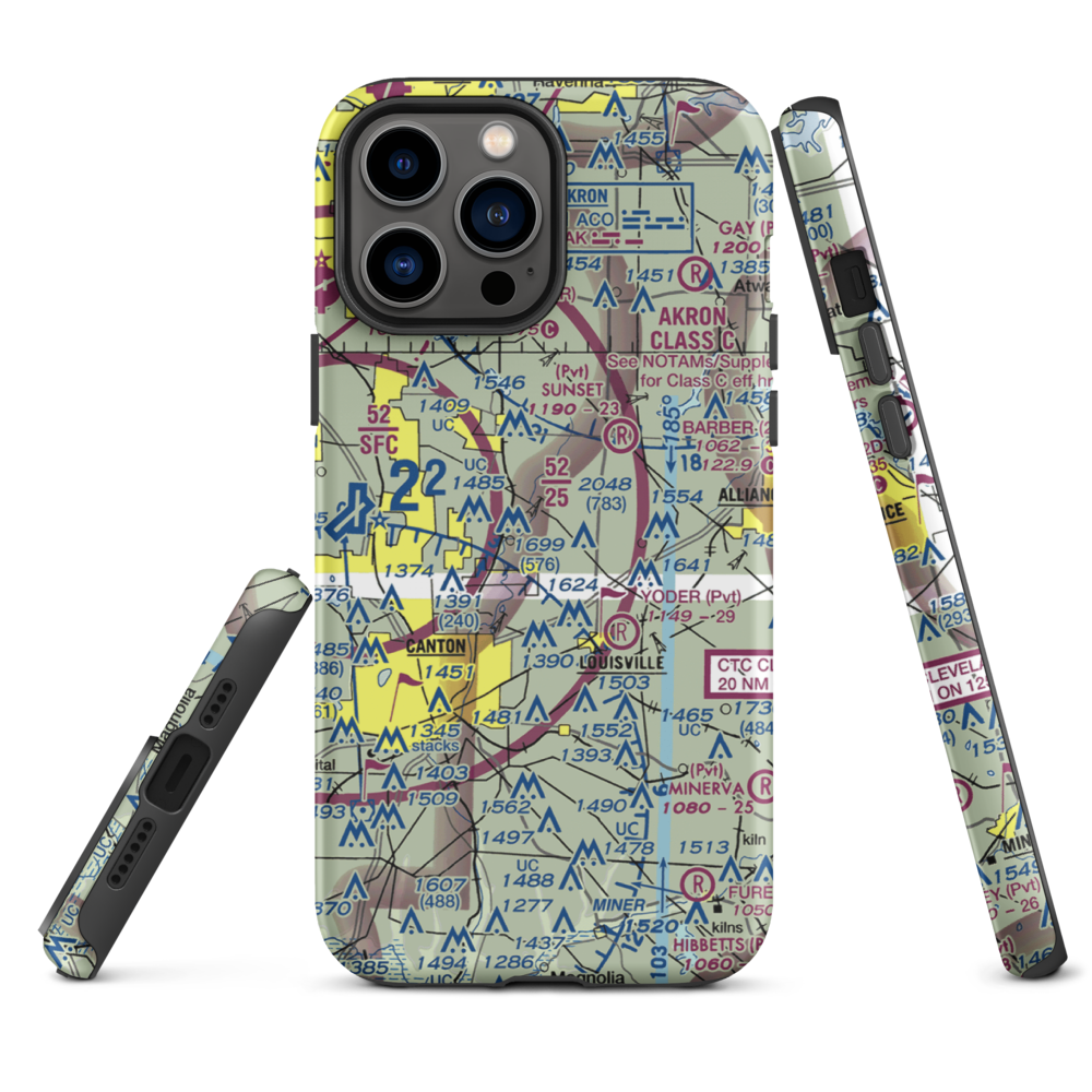 Kiko Farm Airport (OA19) VFR Sectional  Tough iPhone Case iPhone 13 Pro Max model shown