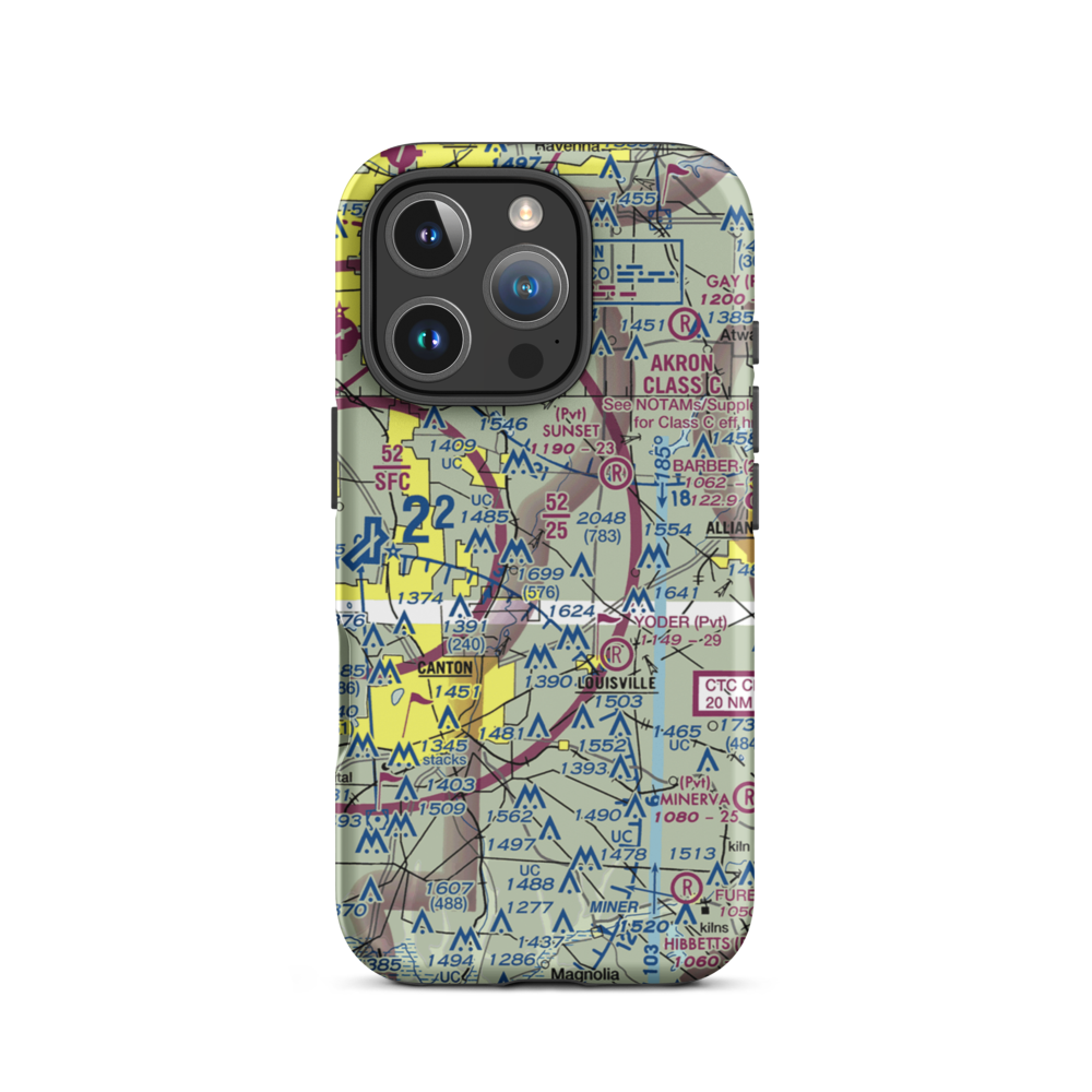 Kiko Farm Airport (OA19) VFR Sectional  Tough iPhone Case iPhone 16 Pro model shown