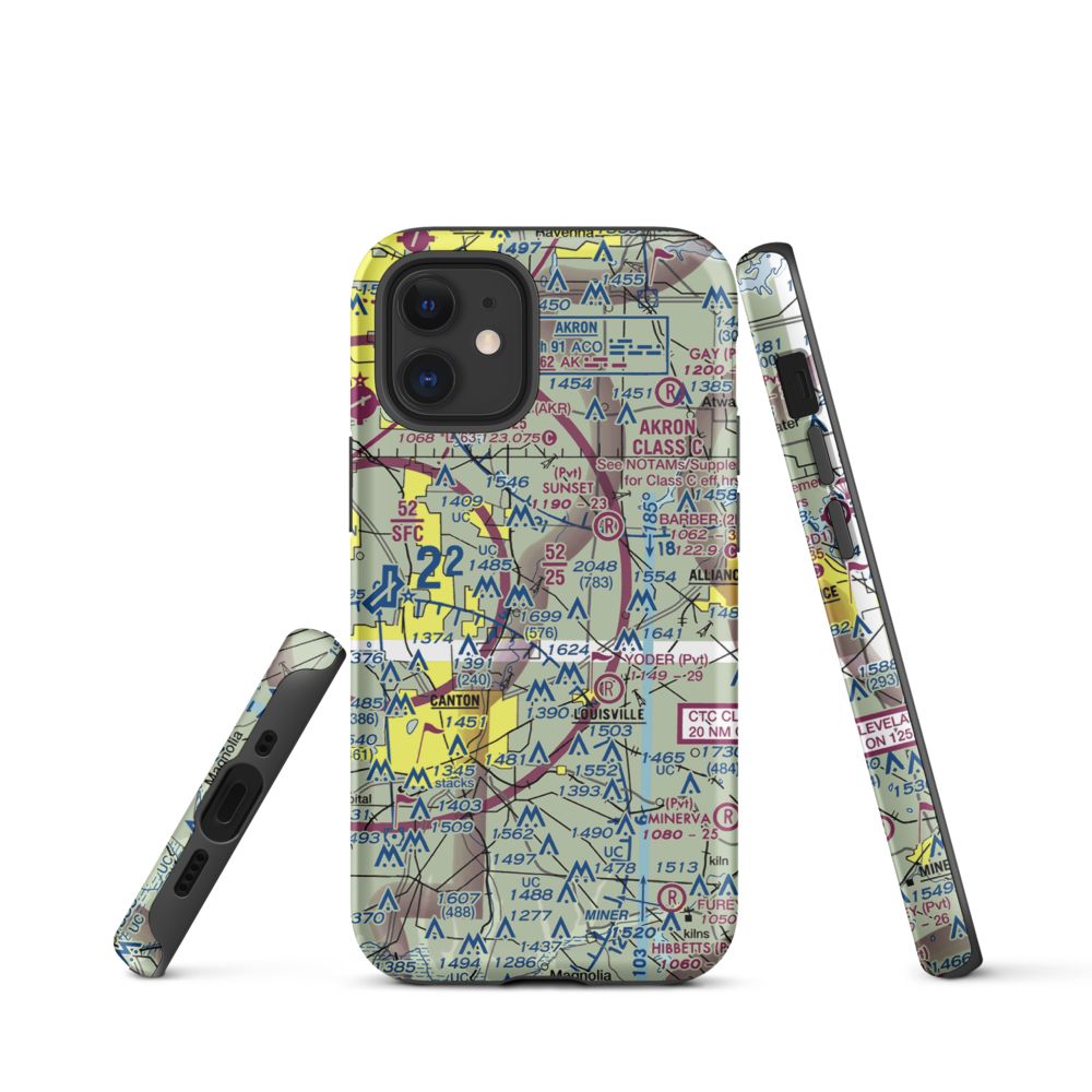 Kiko Farm Airport (OA19) VFR Sectional  Tough iPhone Case iPhone 12 mini model shown