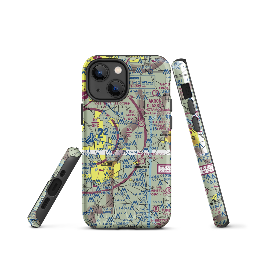 Kiko Farm Airport (OA19) VFR Sectional  Tough iPhone Case iPhone 13 mini model shown